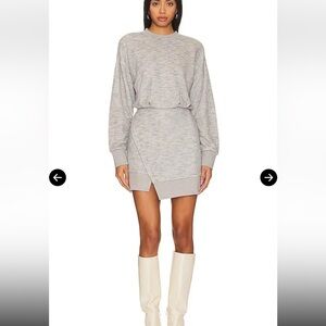 Gray Knit Sweater Dress